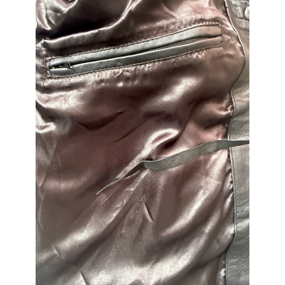 AMEN Collection Black 100% Sheep Leather Fringe Western Jacket Women’s L - Picture 6 of 13
